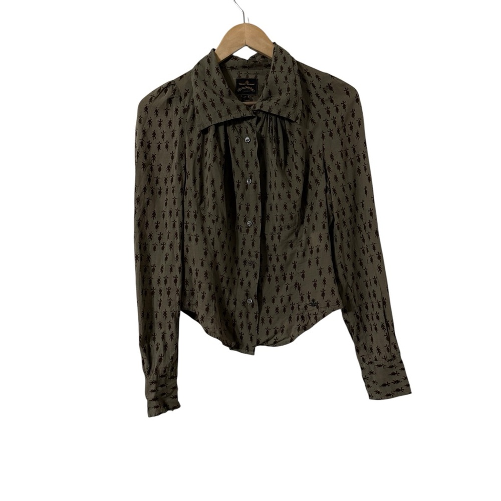 VIVIENNE WESTWOOD Anglomania Button Up Long Sleeve Blouse Top Shirt - Picture 2 of 9